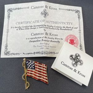 The Jacqueline Kennedy Collection Flag Pin Brooch